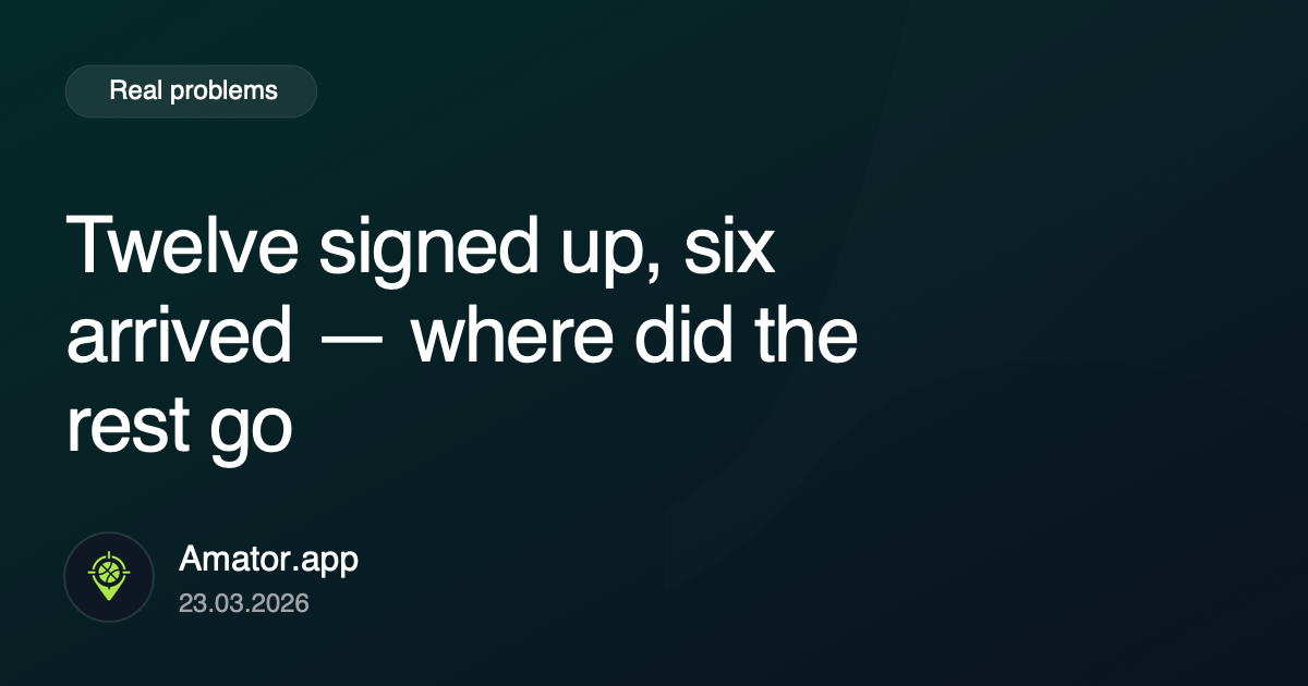 Twelve signed, six arrived: why this keeps happening